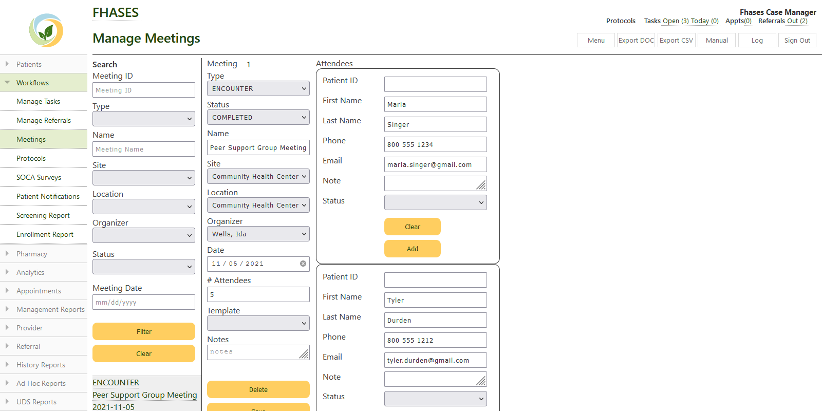 FHASES Community Health Workers Screenshot