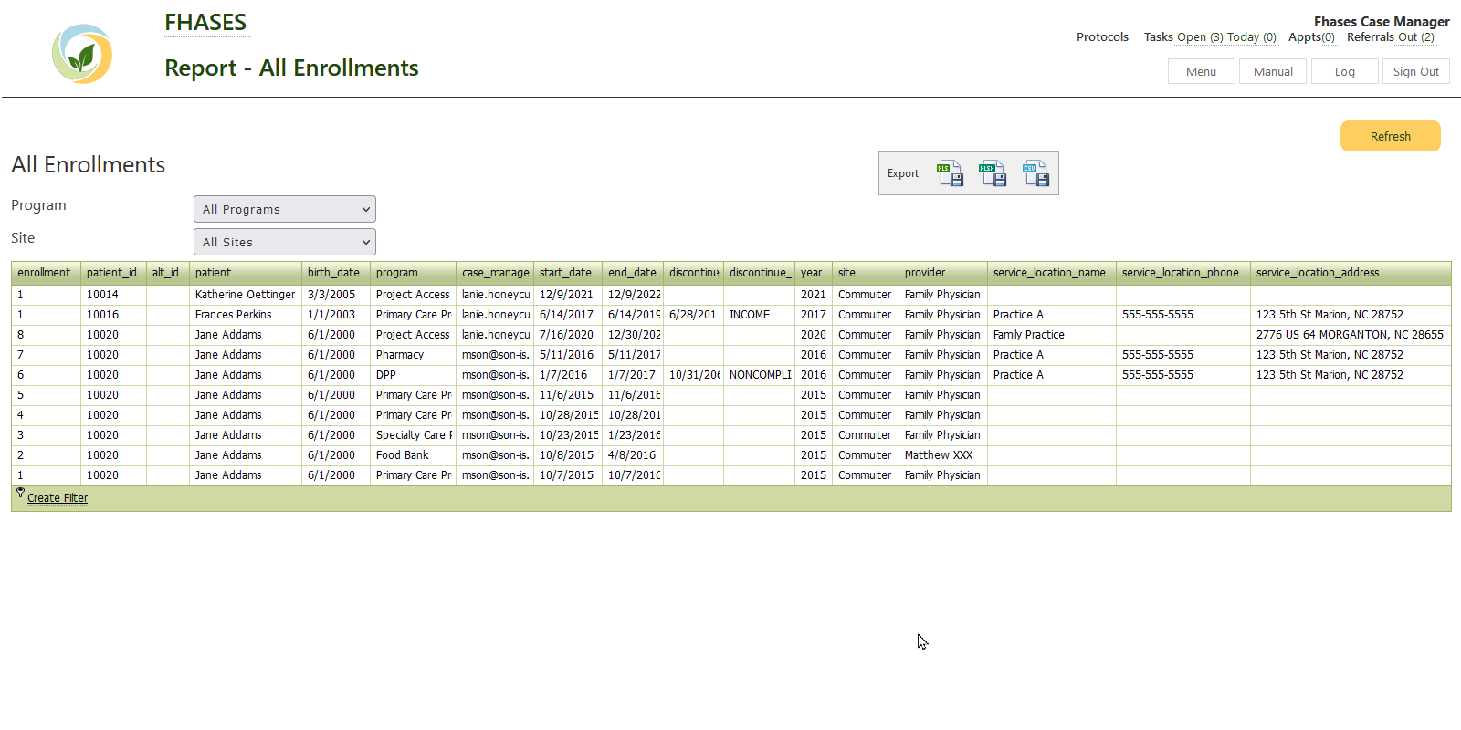 FHASES Donated Care Screenshot